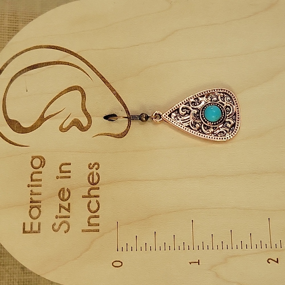 Copper Cowgirl Drop Earrings - Picture 3 of 7